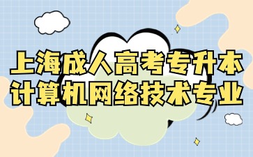 2024年上海成人高考专升本计算机网络技术专业报名入口